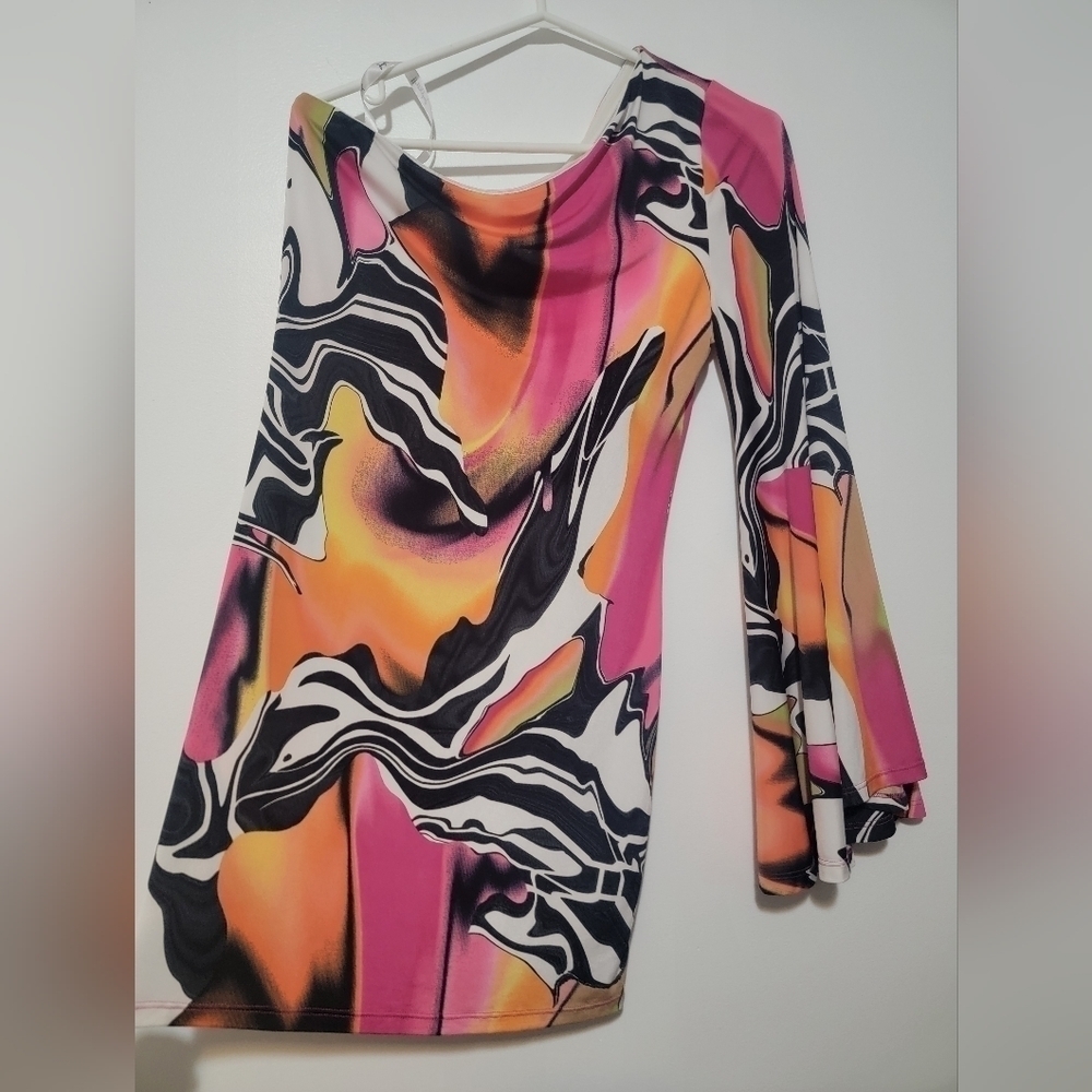 Joseph Ribkoff Multicolor Abstract Dress - Picture 2 of 8